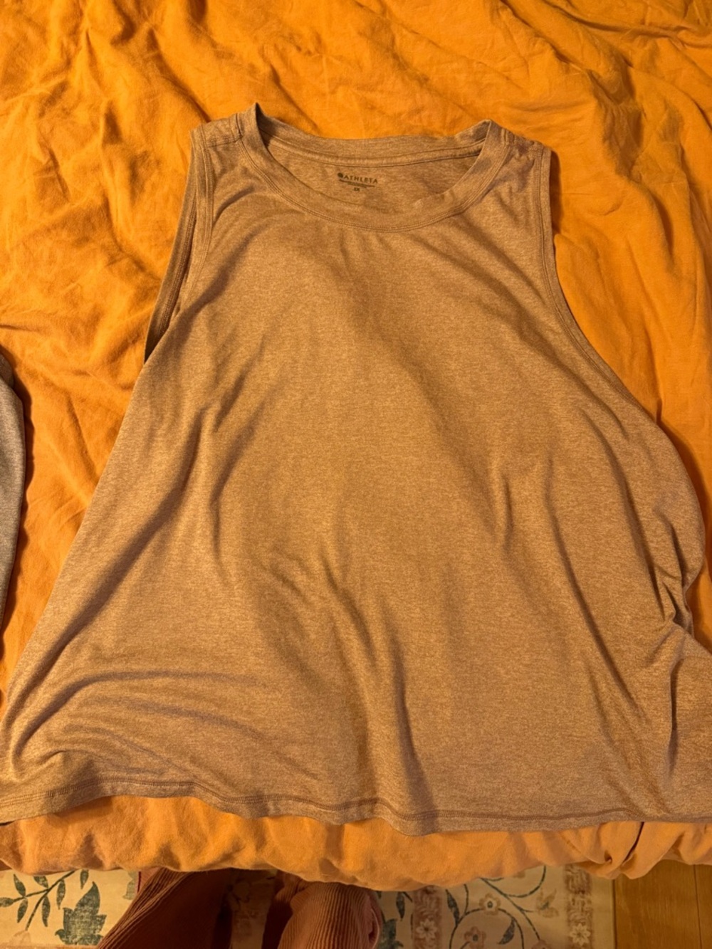 Athleta Light Taupe Crewneck Tank Top